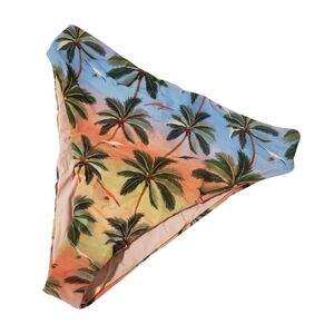 Farm Rio Carioca Hot Pants Bikini Bottoms XL Blue Orange Vacation NWT